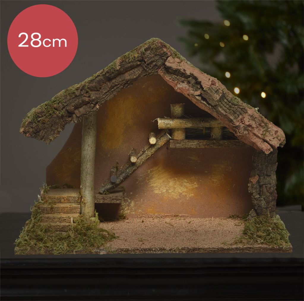 Krippenspiel mit Leiter für Weihnachtsfiguren - 28x19x39 cm Produktbild 2