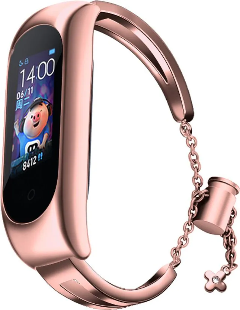 Cinturino Ricambio Metallo Xiaomi Mi Band 6 5 4 3 | Rosa Acciaio