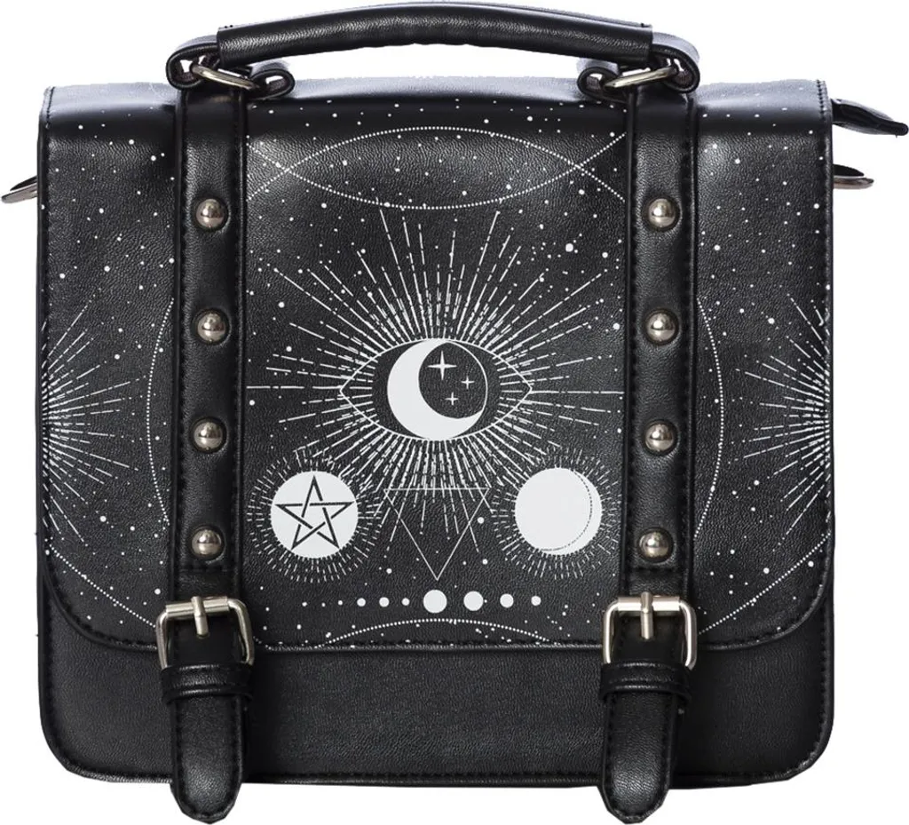 Sac bandoulière Cosmic noir uni rigide et résistant signé Banned Alt