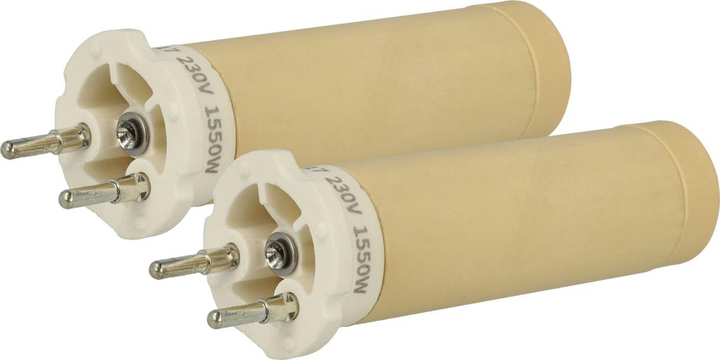 vhbw 2x Heizelement kompatibel mit Leister Triac AT, ST Easyfloor, ST Heißluftschweißpistole - 1550 W, Keramik Heizkern, 2,6 x 9,1 cm