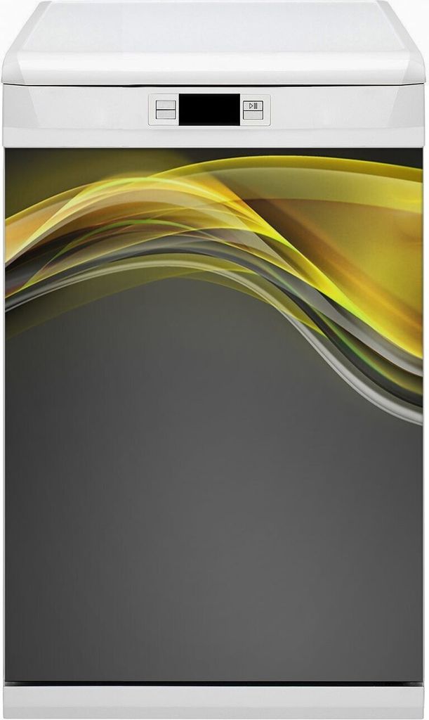 Magnetmatte Geschirrspüle Abwaschbar Küche Magnete Nachbildung 45x80 cm - Abstraktion gelb
