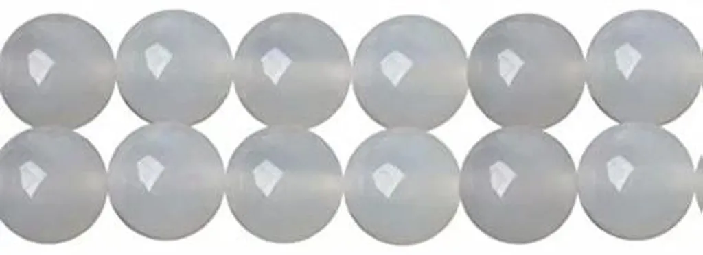 Bijou mariage et quotidien collier agate blanche perles 4 mm longueur 38cm
