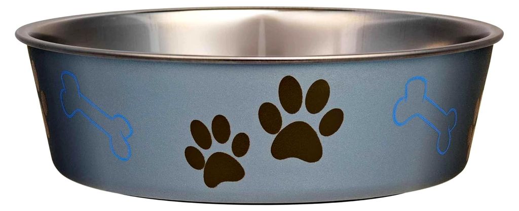 Edelstahl-Hundenapf mit Gummiunterseite für Haustiere