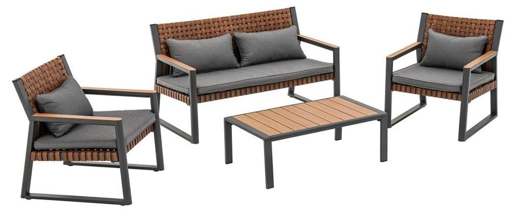 Tuinset TEXAS, bestaande uit een bank, fauteuils en een Productafbeelding 