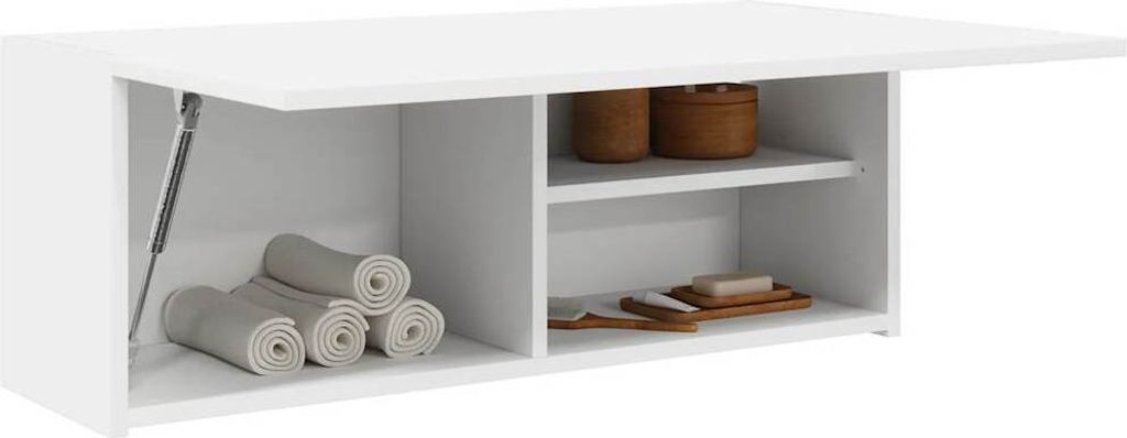 "2026 Promotion" Bad-Wandschrank - Badezimmerschrank - Weiß 80x25x30 cm Holzwerkstoff - Badezimmer CC32041