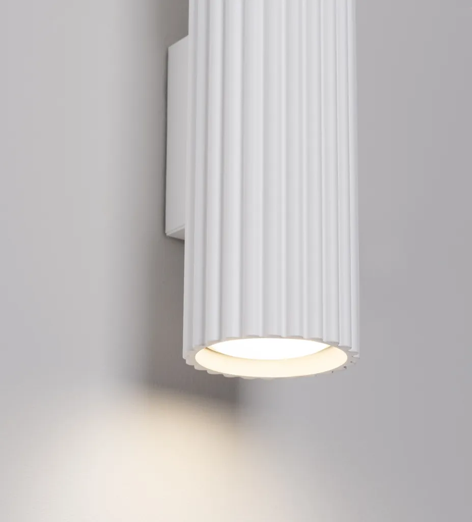 Applique murale double diffusion blanche en aluminium KARBON 30cm - 5