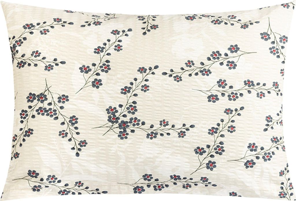 Kreppbezug - 40x60 cm - Beige,Grau,Rot