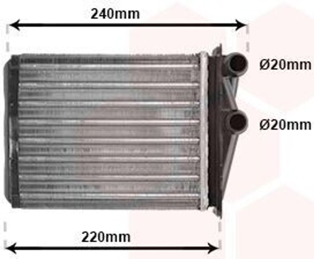 VAN WEZEL 43006380 Wärmetauscher Innenraumheizung Kühler Produktbild 