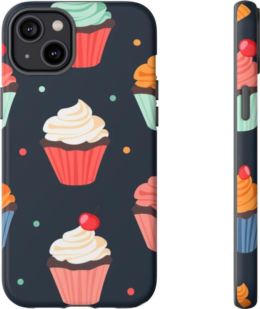 Bunte Cupcake-Muster – Hülle Kompatibel mit iPhone 14 Plus
