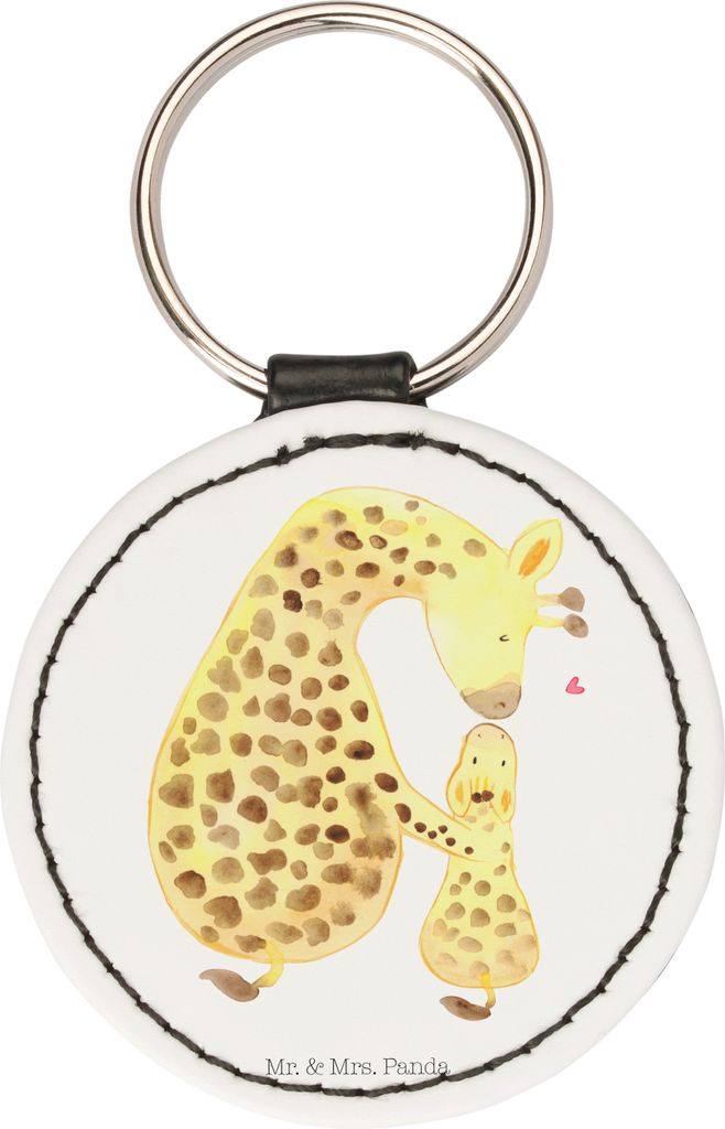 Mr. & Mrs. Panda Schlüsselanhänger Giraffe Kind - Weiß - Geschenk, schlüsselbund anhänger, Mama, Bunt, klein, Mutter, Afrika, Sohn, Tochter, L...