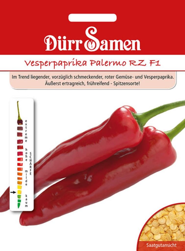 Dürr-Samen - Vesperpaprika Palermo RZ F1 - Saatgut - 1008