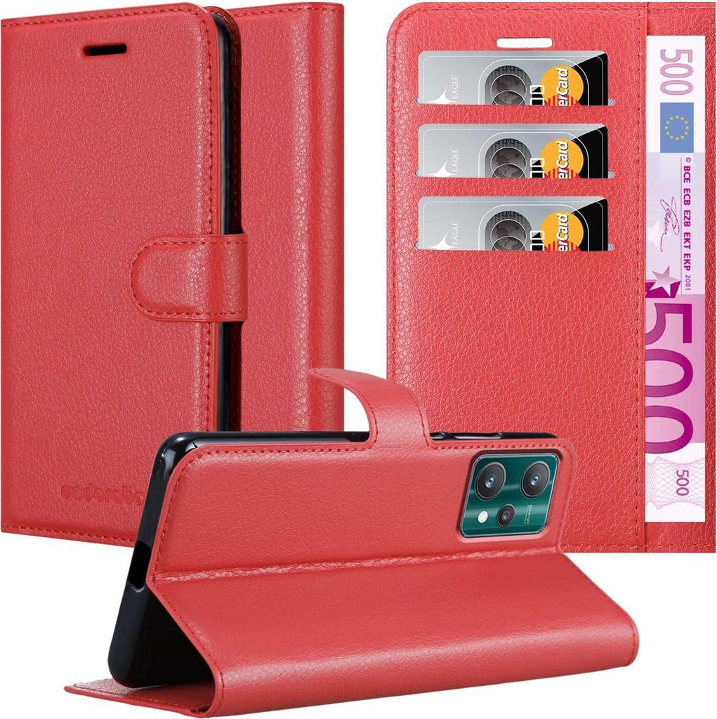 Cadorabo Hülle für Realme 9 5G / 9 PRO / V25 / Q5 / OnePlus Nord CE 2 LITE 5G Schutz Hülle in Rot Handyhülle Etui Case