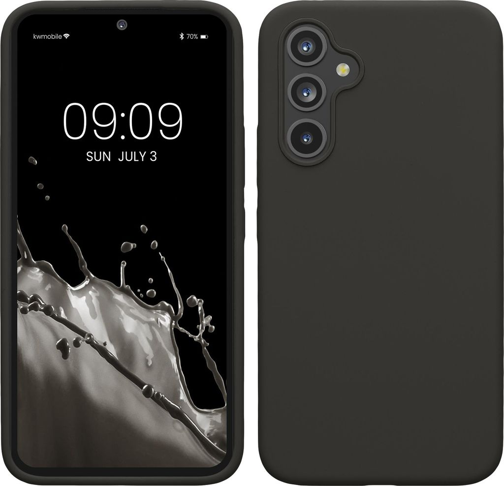 kwmobile Hülle kompatibel mit Samsung Galaxy A54 5G Hülle - dünnes Silikon Handy Case - Handyhülle weiche Oberfläche - kabelloses Laden - Dunk...