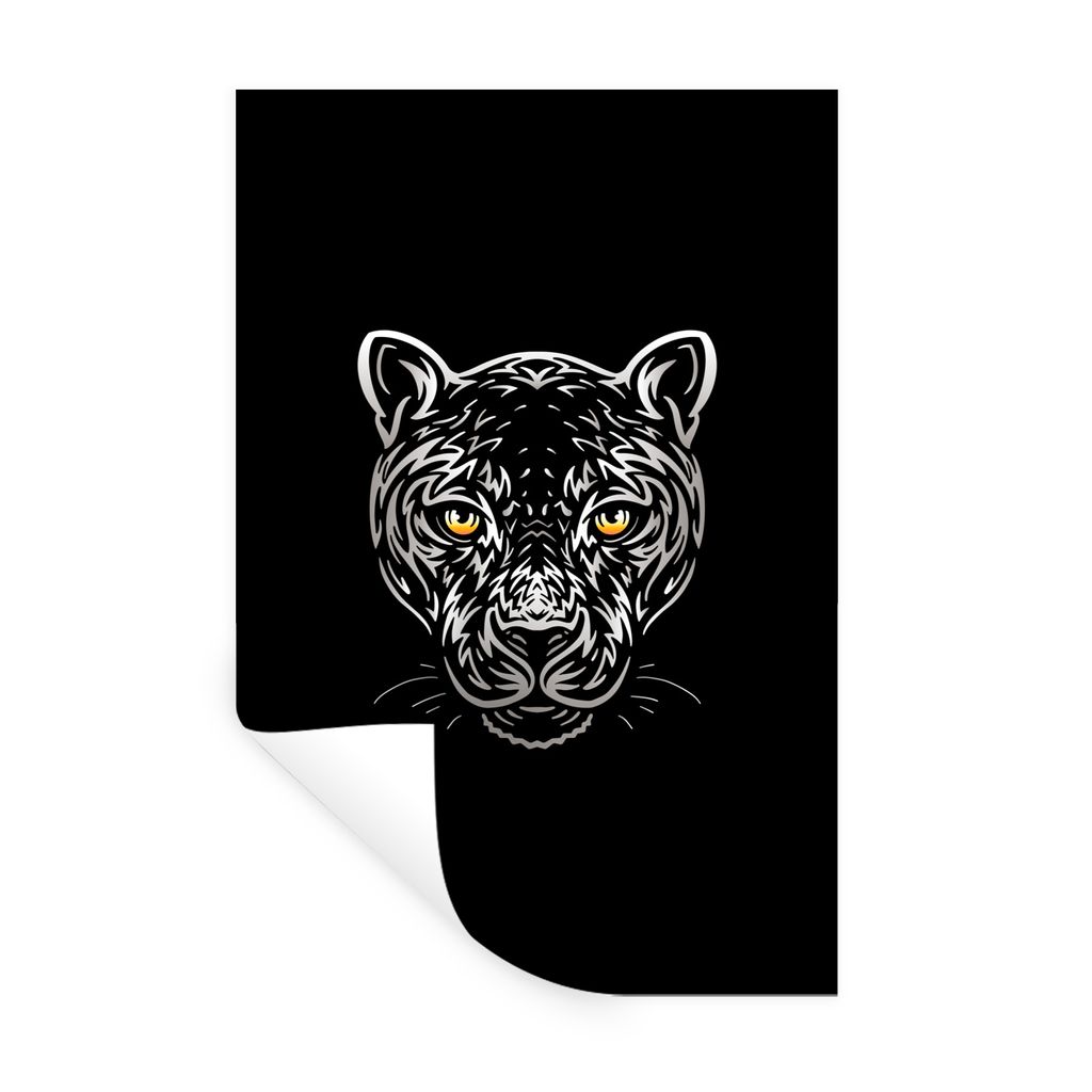 MuchoWow Wandtattoo Wandsticker Wandaufkleber Tiger - Bild - Tier 20x30 cm Selbstklebend und Repositionierbar - Sticker - Dekorfolie