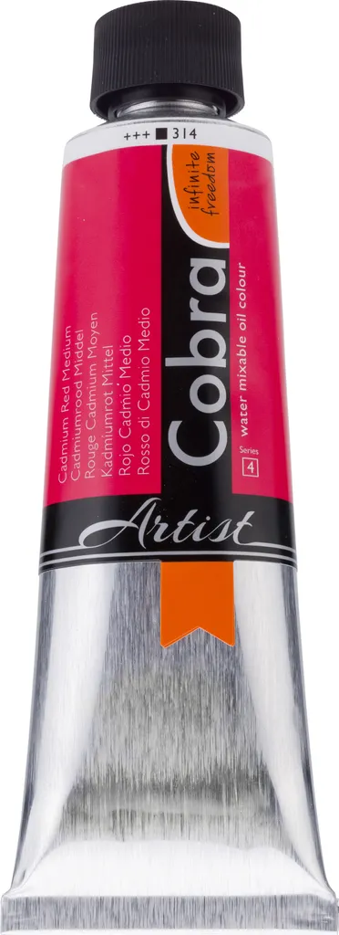 Peinture à l'huile Cobra Artist 150ml Rouge Cadmium Moyen 314 Talens