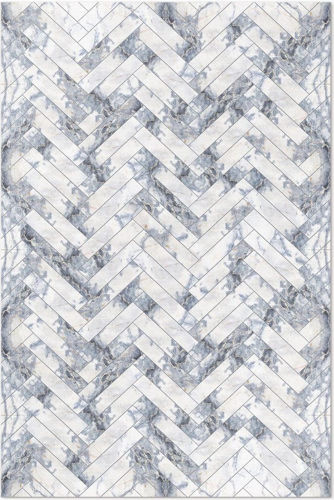 Helles Fischgrätenparkett – Vinyl Fußmatte – 120x180 cm – Rutschfest, Pflegeleicht & Langlebig