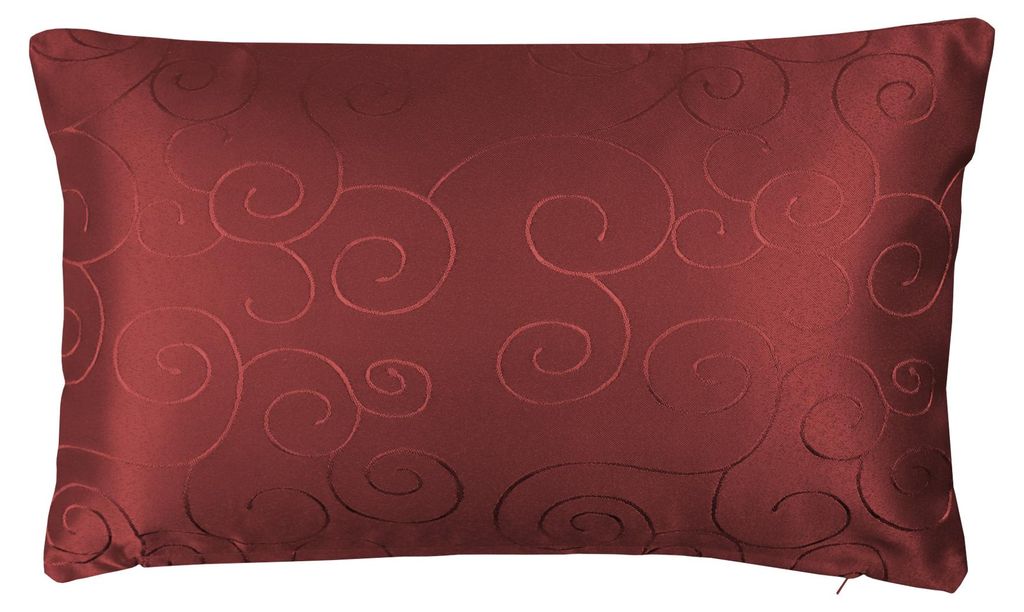 Kissenbezug 30x50 cm bordeaux Damast Circle Deko Produktbild 
