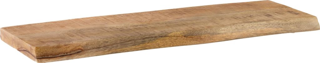 Wandregal Mangoholz massiv & rau 80x20 cm Holzregal Steckboard Baumkante AMANDA