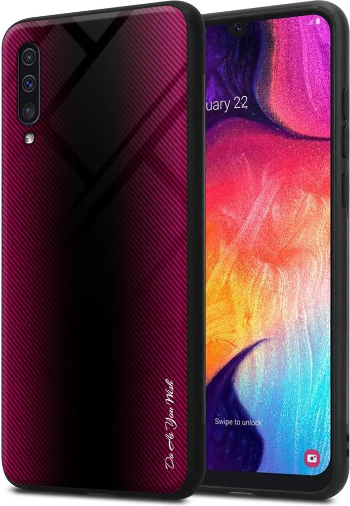 Cadorabo Custodia per Samsung Galaxy A50 4G / A50s / A30s Custodia protettiva in rosa Custodia per cellulare TPU Etui Cover Case Vetro temperato