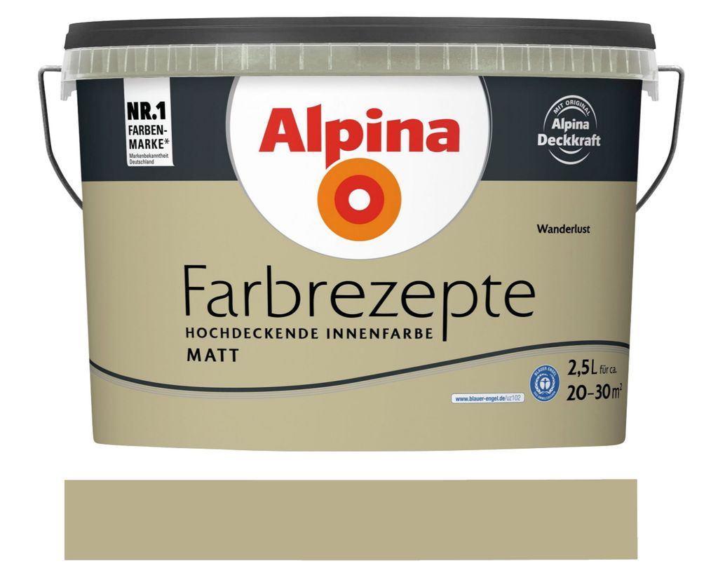 Alpina Farbrezepte Wanderlust matt 2,5 Liter Produktbild 
