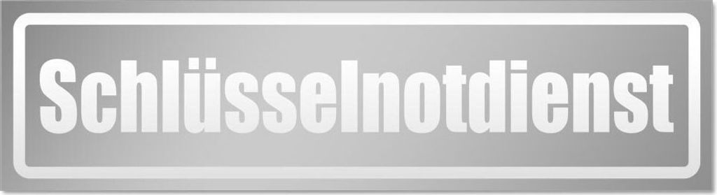 Kiwistar Schlüsselnotdienst invertiert Magnetschild Schild magnetisch - 45cm Silber - Magnetfolie für Auto PKW Kfz