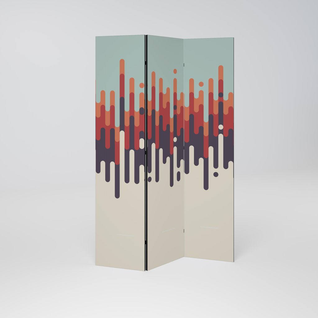 SpaceRebels Paravent Raumteiler - 3-teilig Raumtrenner, Druck 2-Seite - Raumtrenner - Trennwand Wohnung - Room Divider - Spanische Wand Deko Modern...