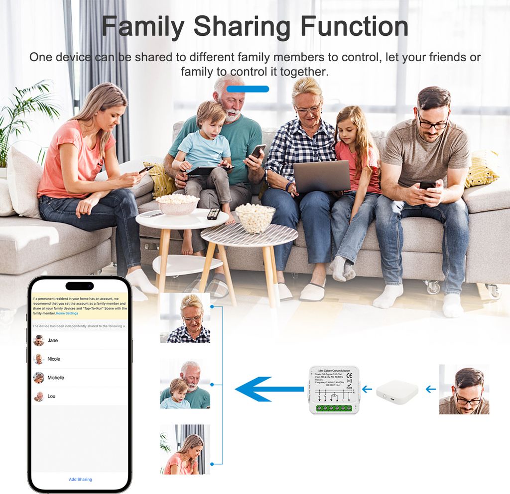 Tuya Zigbee Smart Curtain Switch-Modul Intelligentes Produktbild 5