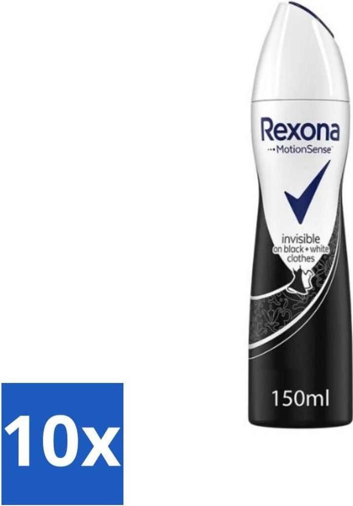 Rexona - Invisible Diamond - Deodorant Spray - Antitranspirant - 150 ml - Vorteilspack - 10 Stücke