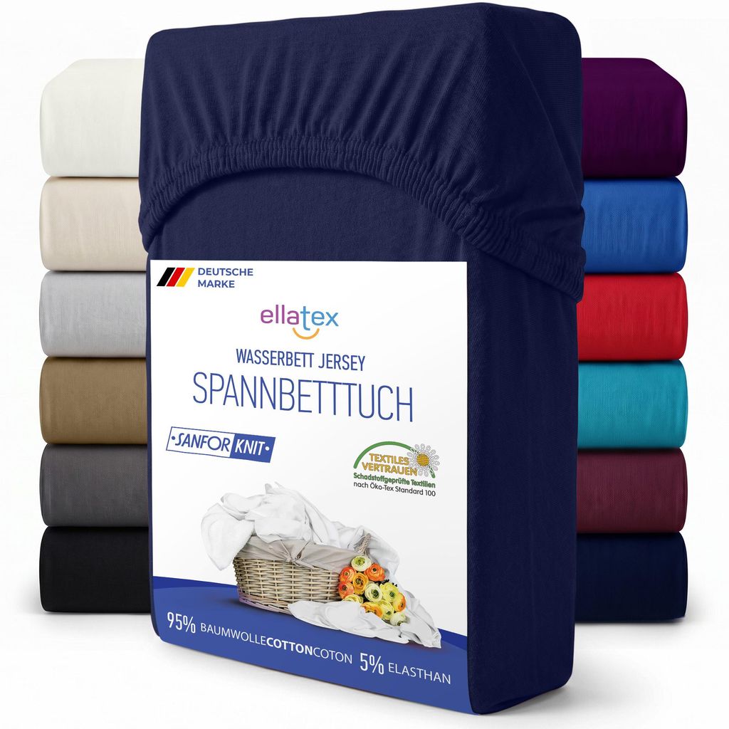 EllaTex Premium Spannbettlaken 200x220–220x240 Produktbild 