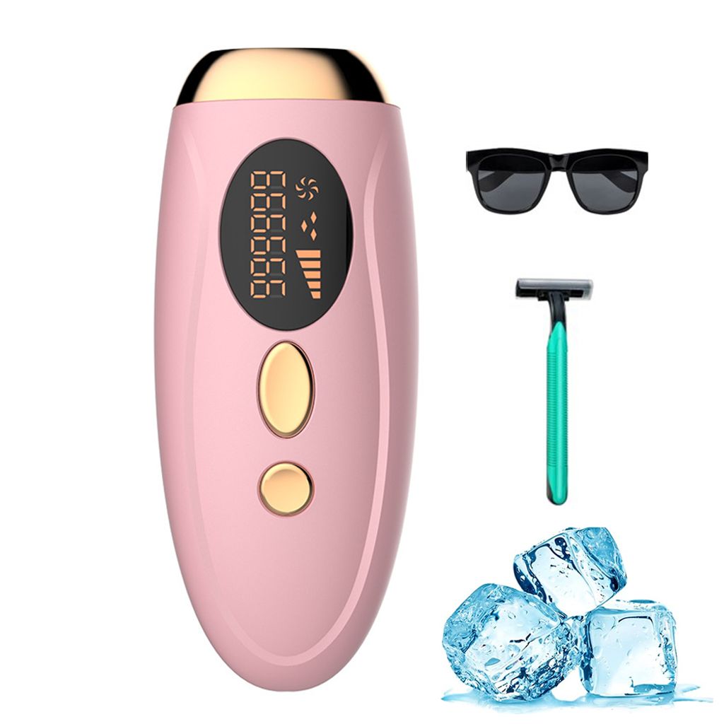 Laser Haarentferner Dauerhafte Sicherste Haarentfernung 5X IPL Laser-Haarentfernung Gerät zur Entfernung mit Hautsensor für Frauen Männer,pink
