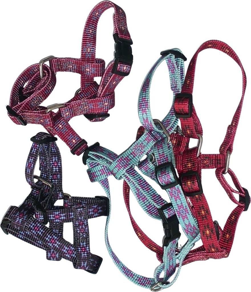 Hundegeschirr Diamonte Easy Go verstellbar Geschirr für Hunde, Gr. Medium in Crimson