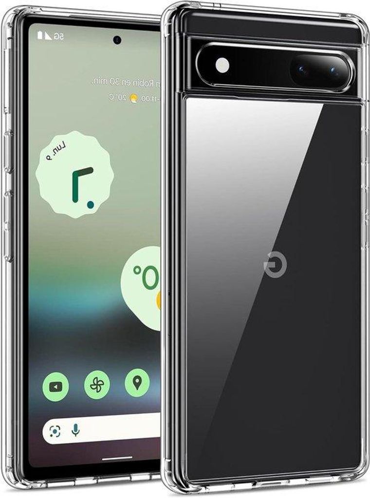 Telefonhülle für Pixel 6A | Anti-Abrieb, anti-Flecken | Harte Rückseite und weiche Kante | Schutzfunktion, Stoßfest | Transparente Hülle