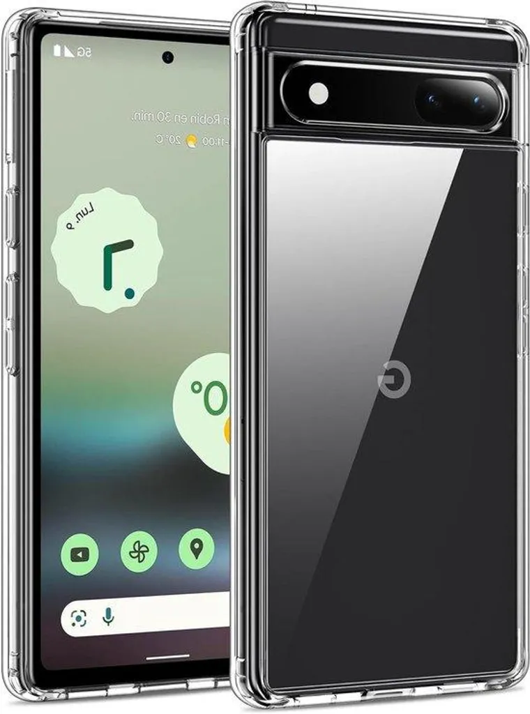 Coque Pixel 6A transparente antichoc et rigide avec bords souples TPU