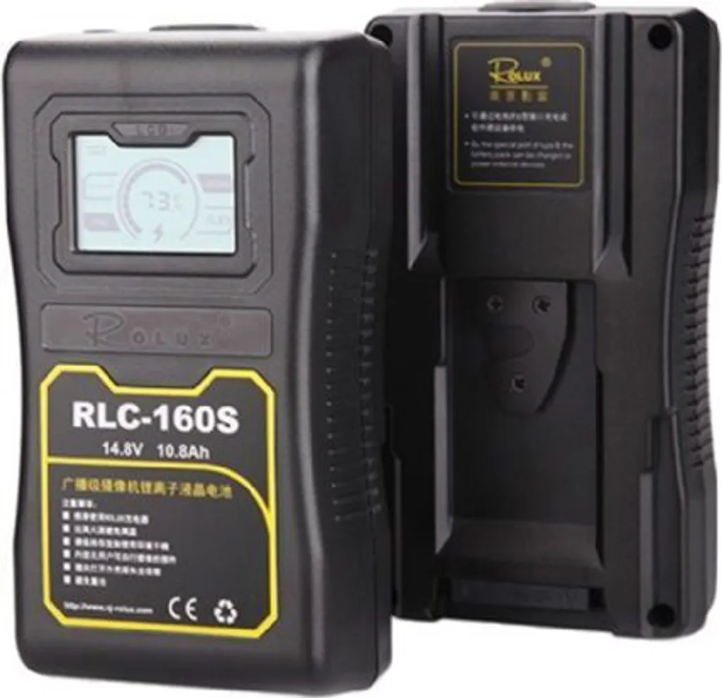 Batterie Li-ion Rolux RLC-160S 14,8 V Haute Capacité pour Montage V-Lock