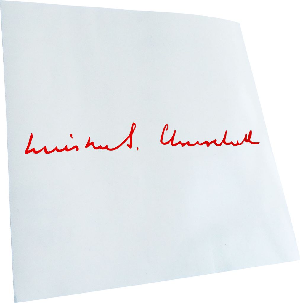 Kiwistar - Autoaufkleber - Winston Churchill - Rot - 40x5cm - Aufkleber für Auto, Laptop, Fahrrad, LKW, Motorrad mehrfarbig JDM Decal Racing