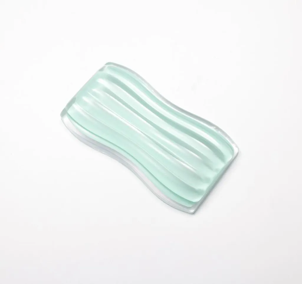 Supporto Polso Ergonomico INF Verde - Silicone Trasparente per Computer