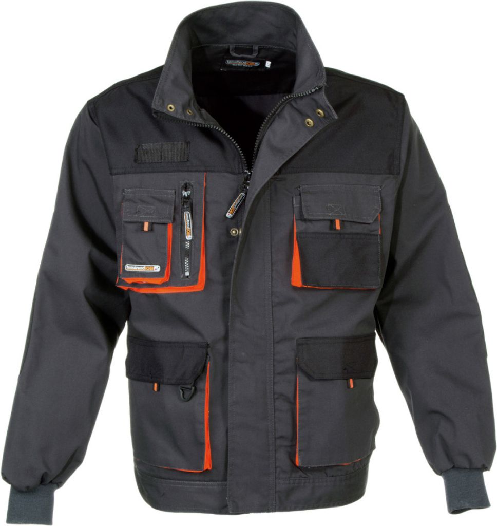 Bundjacke Work dunkelgrau orange - Arbeitsjacken, Jacken für Handwerker, Bundjacken, Berufsjacken - Gr. 46
