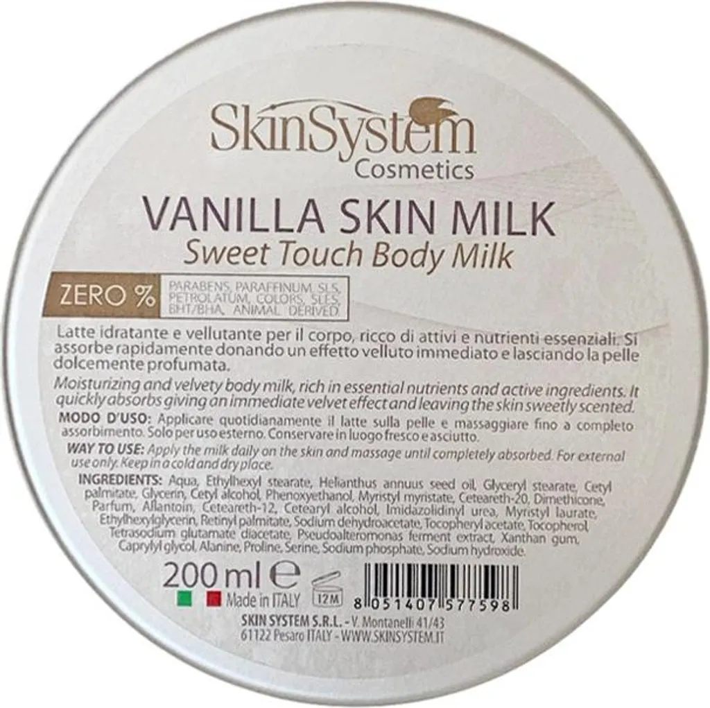 Lait Corps Hydratant Sweet Touch SkinSystem - Texture Velours 200ml