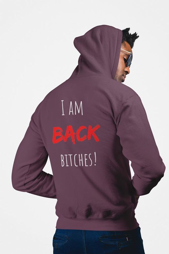 D&B Uni Hoodie ZIPEB00026 Back Braun-Größe 2XL