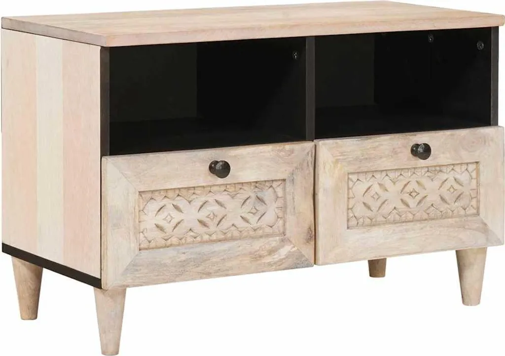 Offerta Mobile TV Bianco 70x33x46 cm | Mobiletto Economico Legno