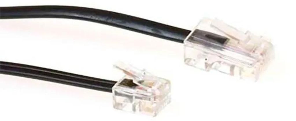 MicroConnect Modulaire RJ11-RJ45 2M M/M Noir Image du produit 