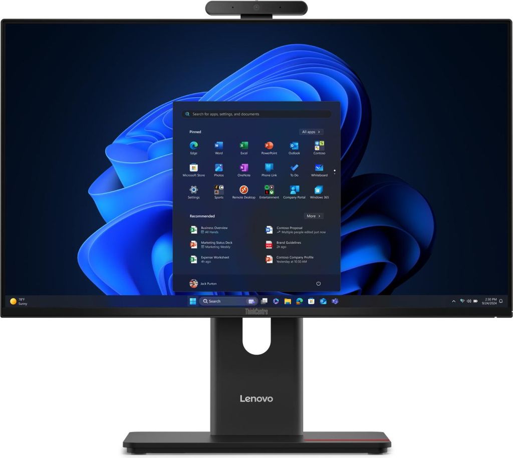 Lenovo ThinkCentre M70a Gen 6 Intel Core Ultra 5 225T 60,5 cm (23.8") 1920 x 1080 Pixel All-in-One-PC 16 GB DDR5-SDRAM 512 GB SSD Windows 11 Pro Wi...