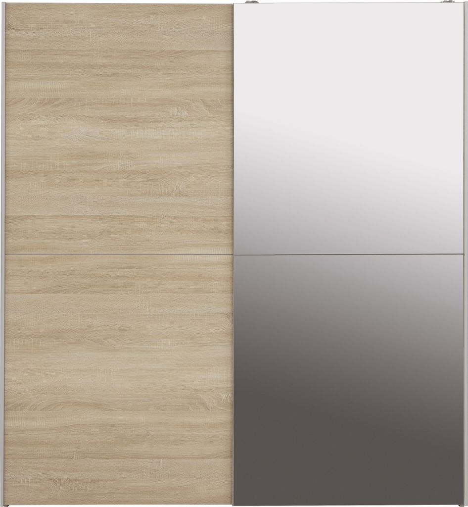 Furniture24 Schwebetürenschrank Kaikais Kais82241-120 Schrank Kleiderschrank Sonoma Eiche