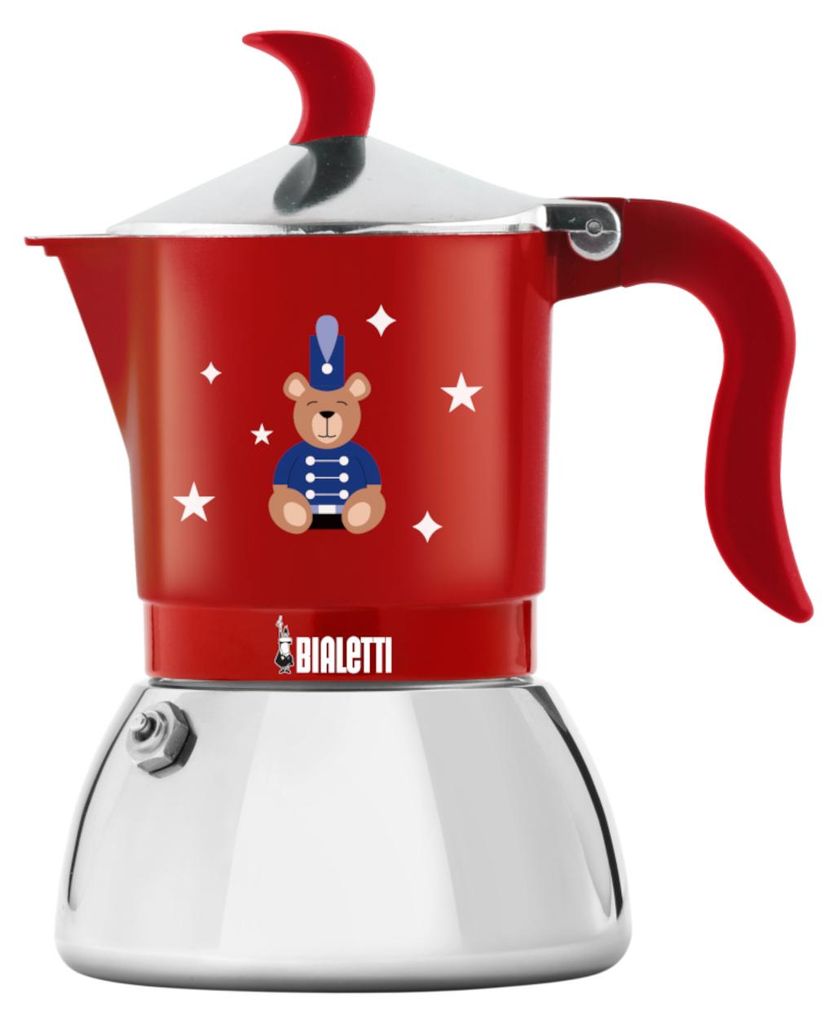 Bialetti 6651, Mokka-Kanne, 0,473 l, Rot, Edelstahl, Produktbild 