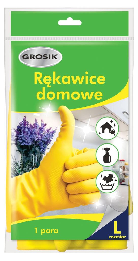 Grosik, Rękawice domowe, rozmiar L, 1 para Obrázok produktu 