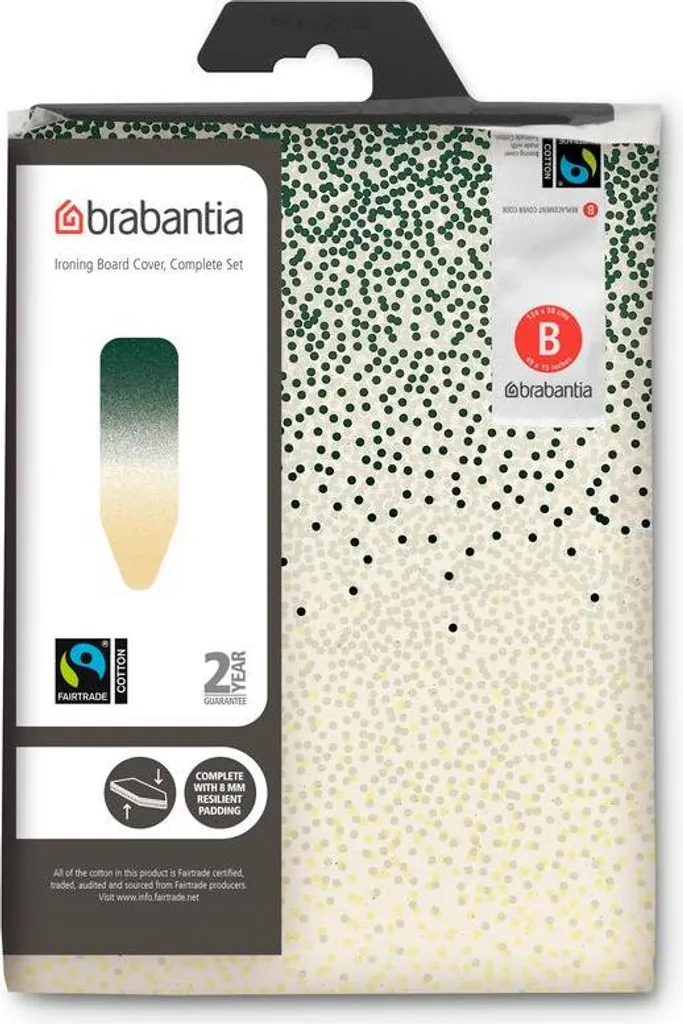 Housse de coton B pour table à repasser Brabantia avec molleton 8 mm