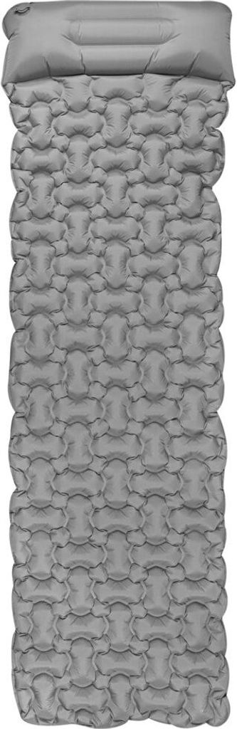 Spokey AIR BED PILLOW BIG Aufblasbare Matratze mit Kissen, 213 x 62 x 6 cm, R-Wert 2,5, grau