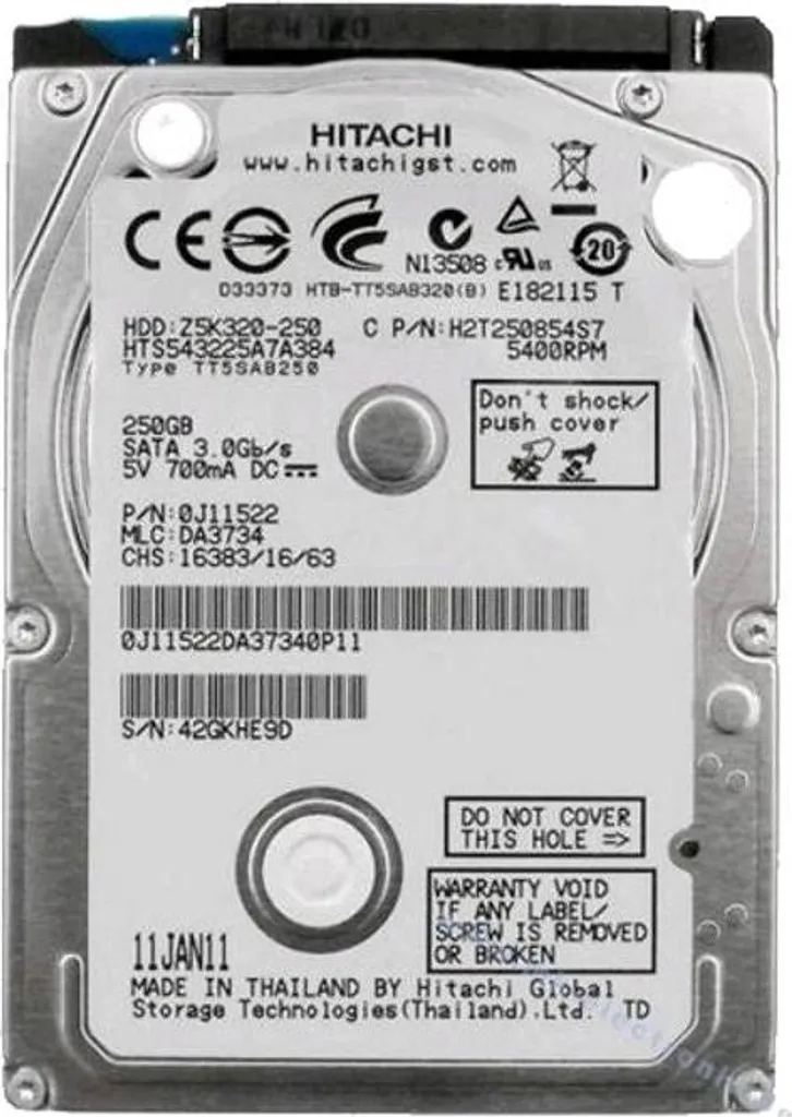 HGST Travelstar Z5K320 HTS543232A7A384 Disque Dur 320 Go SATA 2.5