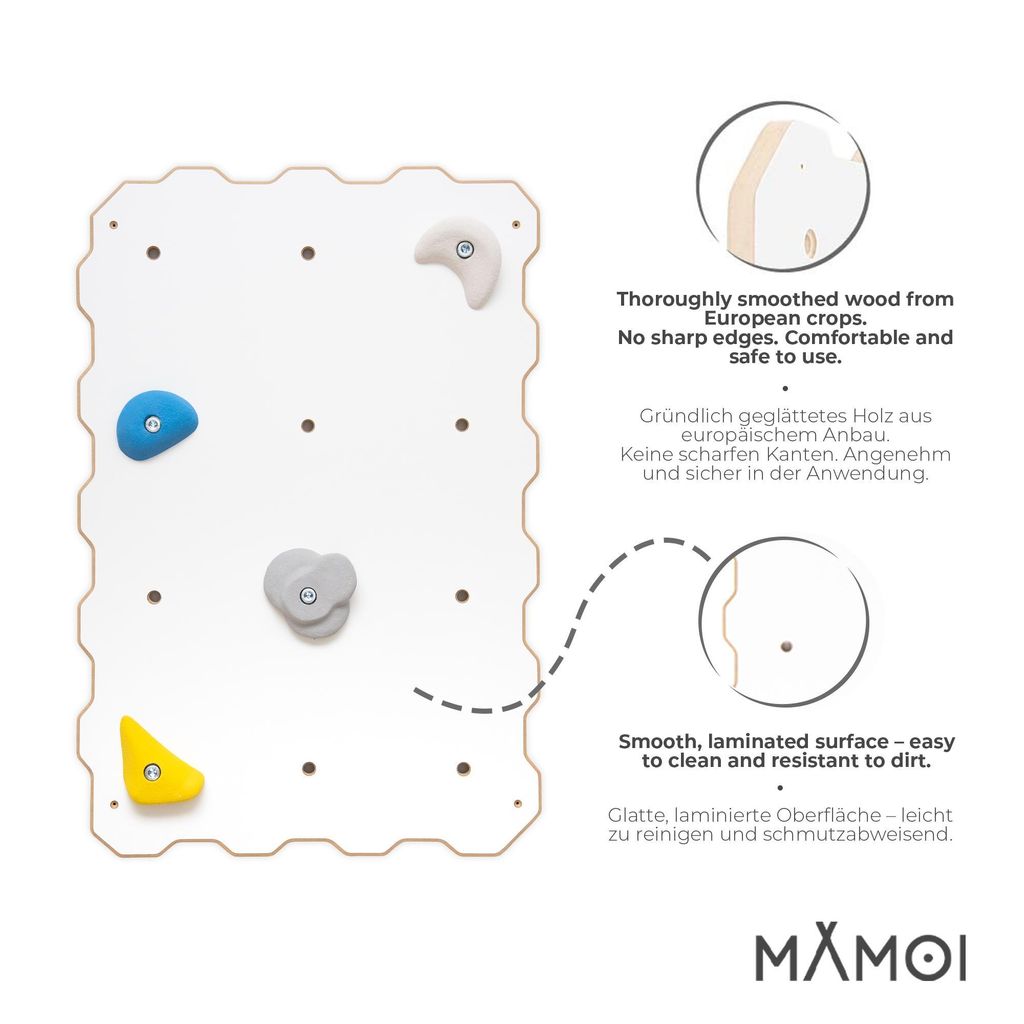 Mur escalade pour enfant, Module d'escalade interieur pour bebe, Mur descalade sans prise, Planche escalade à partir de 3 ans