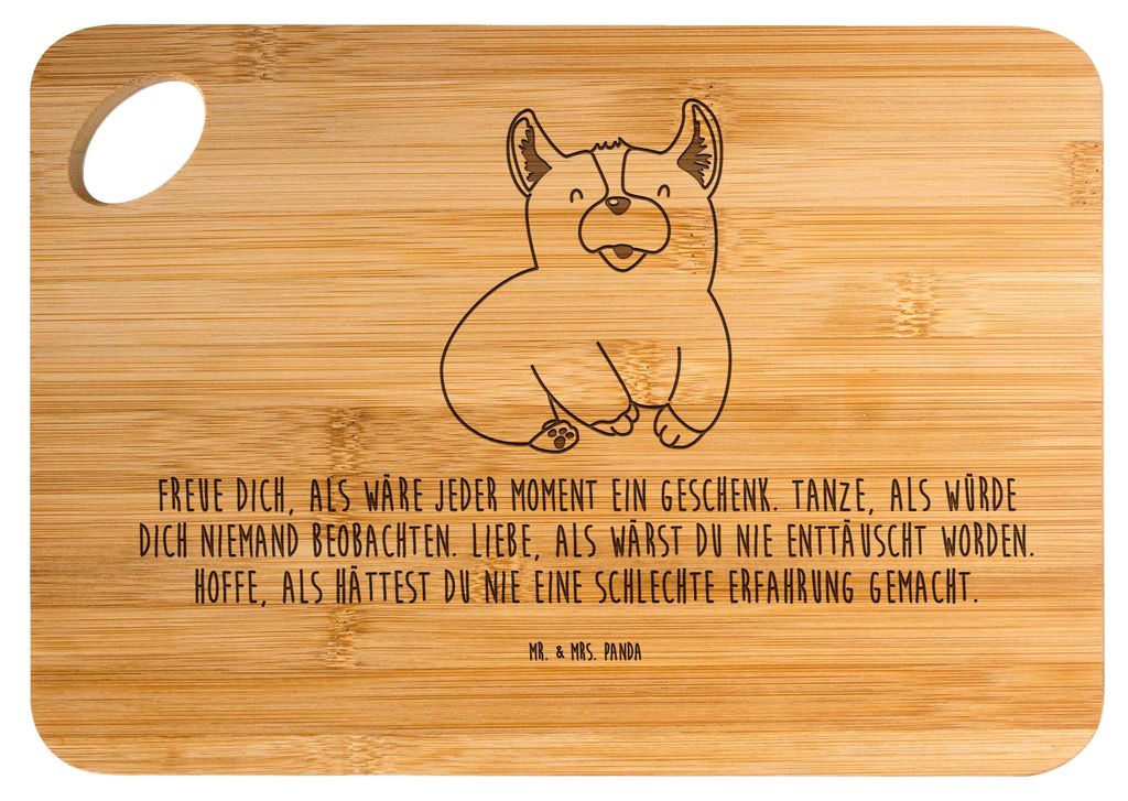 Mr. & Mrs. Panda Frühstücksbrett Corgie - Transparent - Geschenk, Brett, Hund, Küchenbrett, küchenbrettchen, Motivation, Hundeliebe, Sprüche, ...